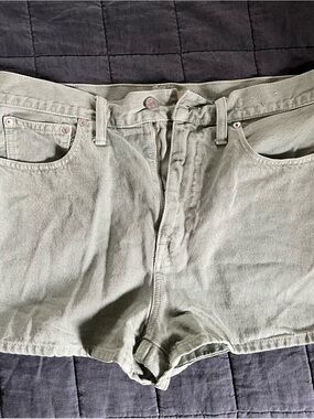 Madewell Light Sage Green The Mom Jean Shorts